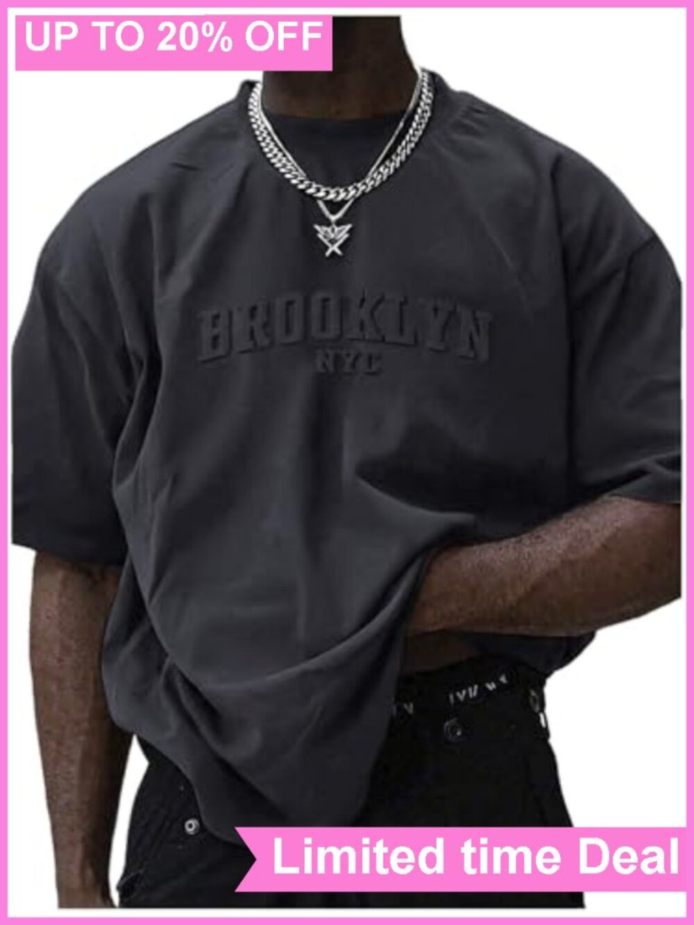 Men's Oversized Graphic T-Shirt Short Sleeve Crew Neck Streetwear Tee
